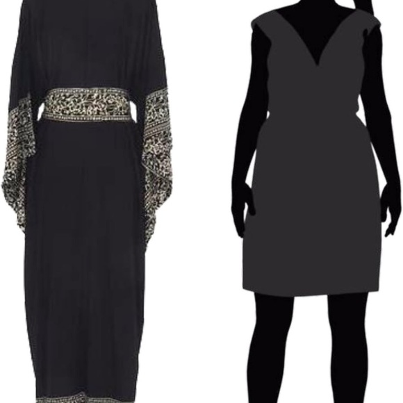 Novica Bali batik rayon kimono robe w/tie black/white one size - Picture 3 of 4